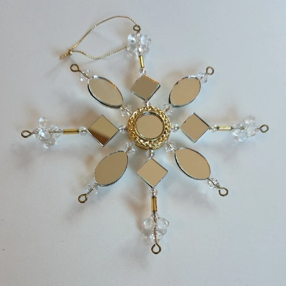Gold Christmas Ornaments Set - Trees, Candy Canes, Wreath, Snowflake